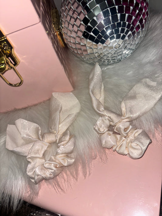 Ivory Scrunchies