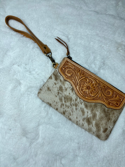 Carmel colored cowhide leather