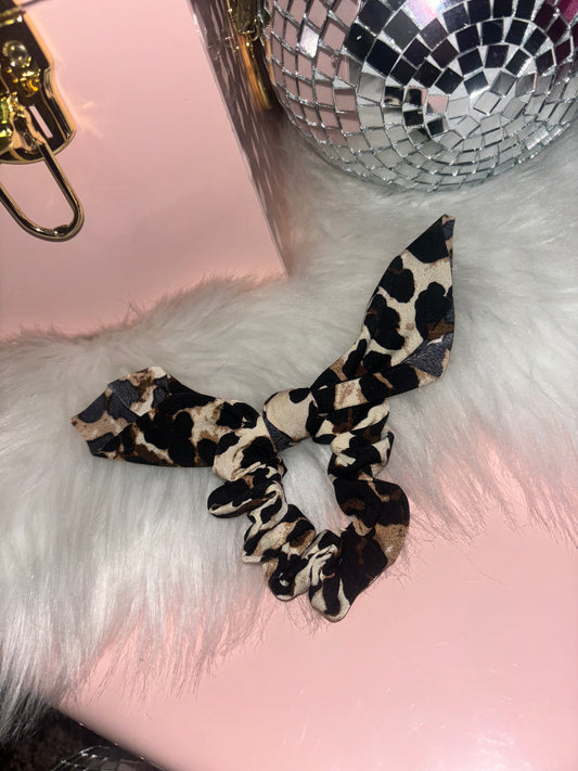 Cheetah scrunchie