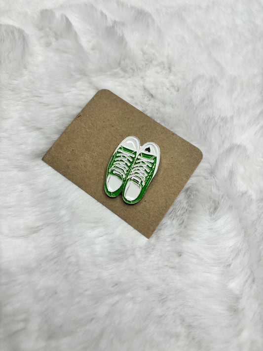 Green sneaker pin