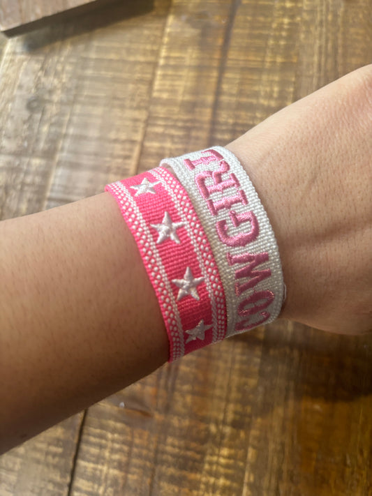 Pink All Star Adjustable Bracelet