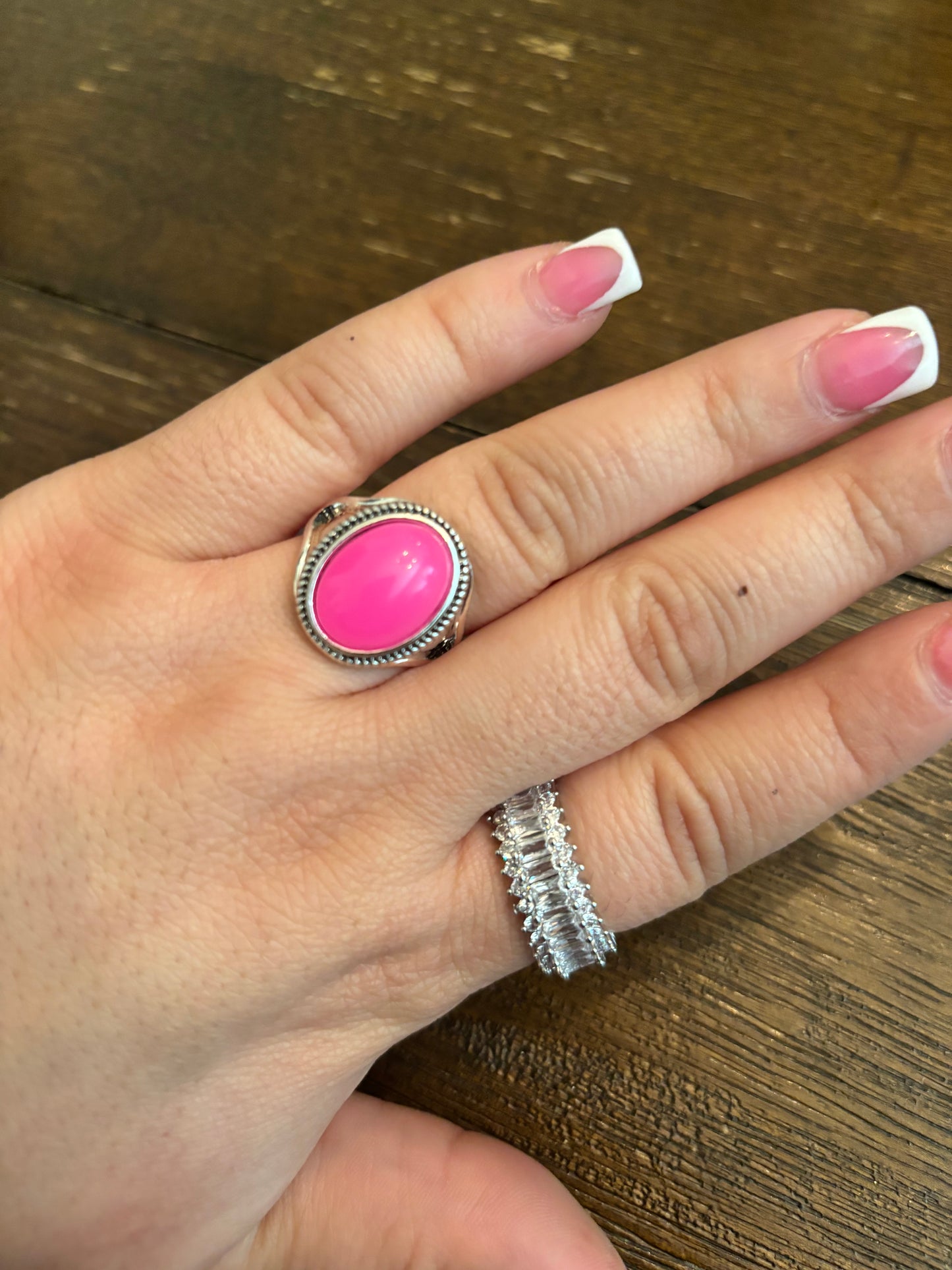 Hot Pink Stone Ring