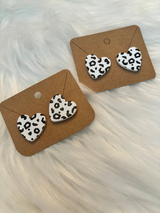 Cheetah Heart Earrings