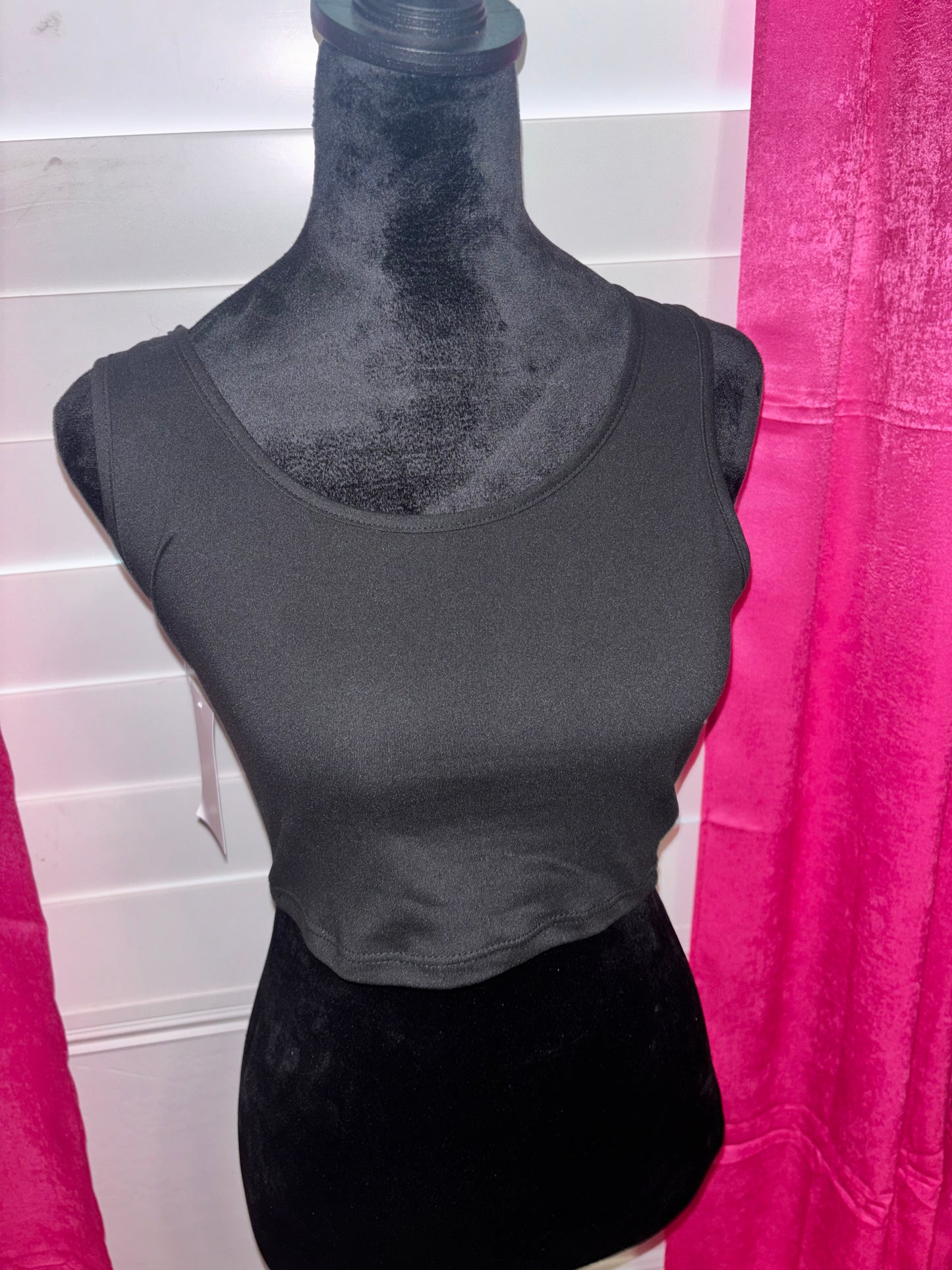 Black Basic Crop Top