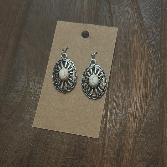 Western Cream Earrings