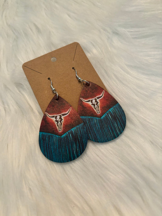 Long Horn Earrings