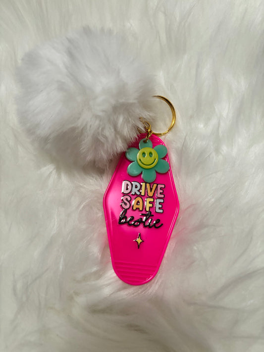 Drive safe bestie hot pink