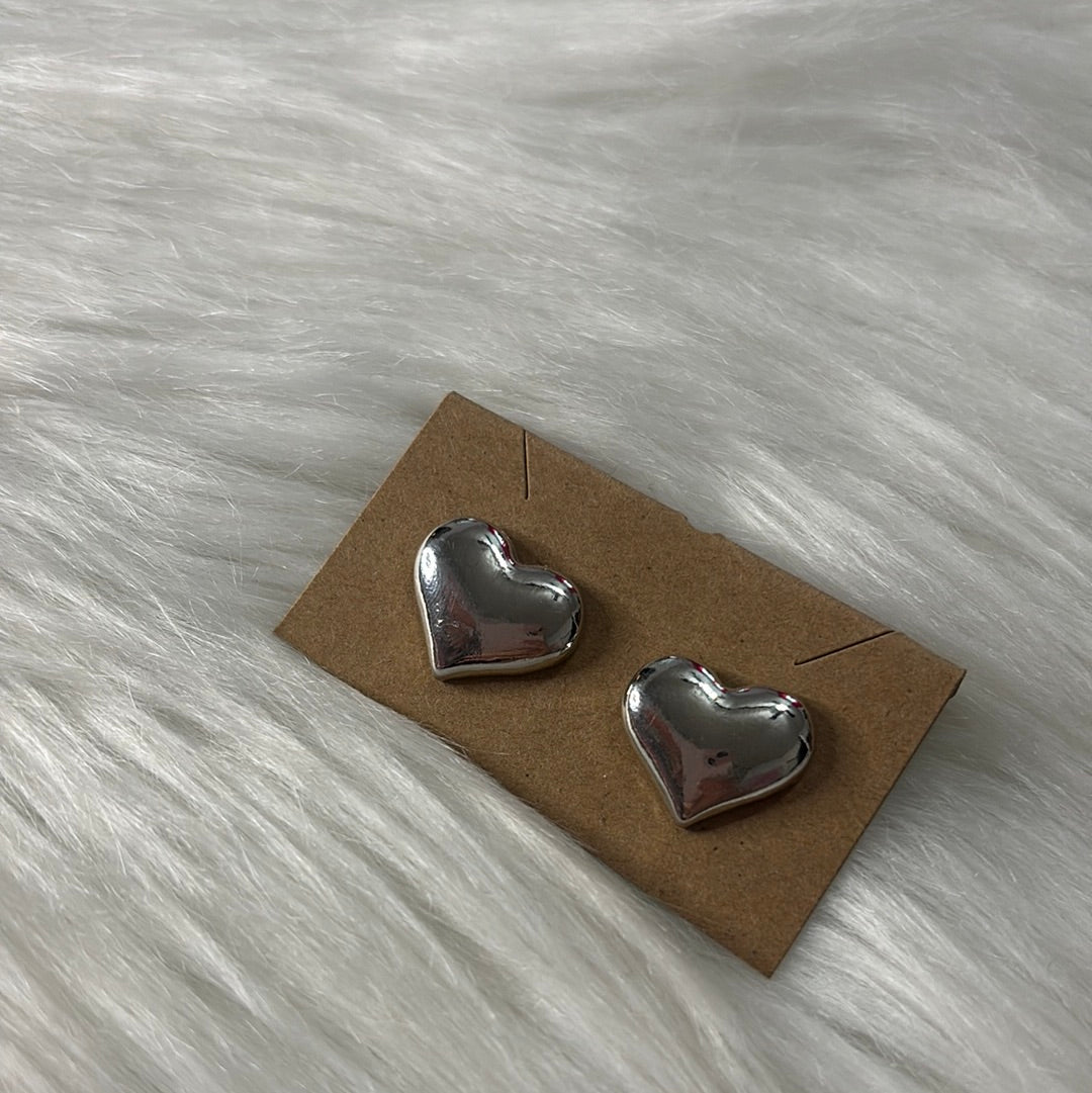 Silver Heart Earrings