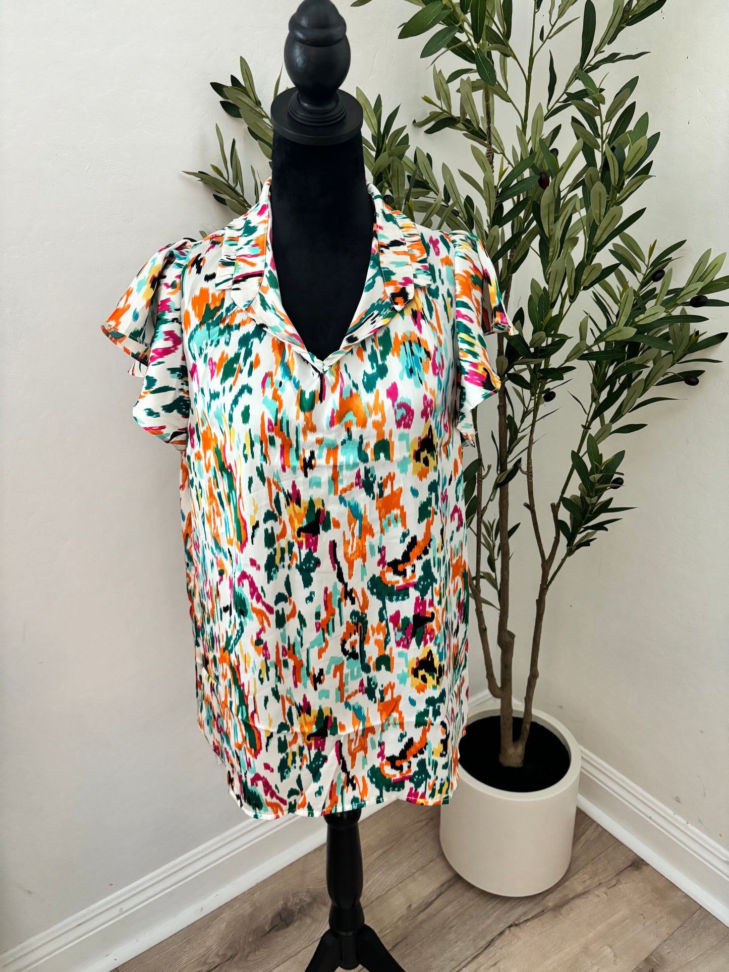 Colorful Dressy Top Silk