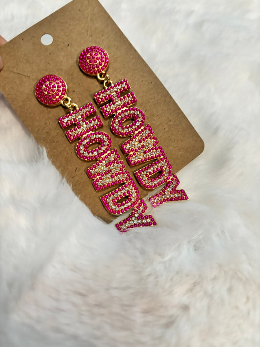 Hot Pink Howdy Earrings